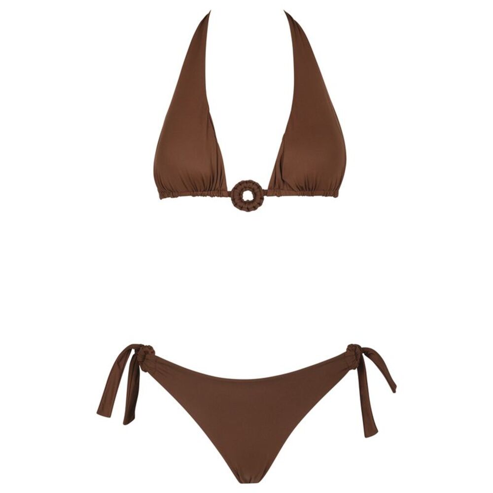 Fisico Women Ruffled Triangle Bikini With Ring